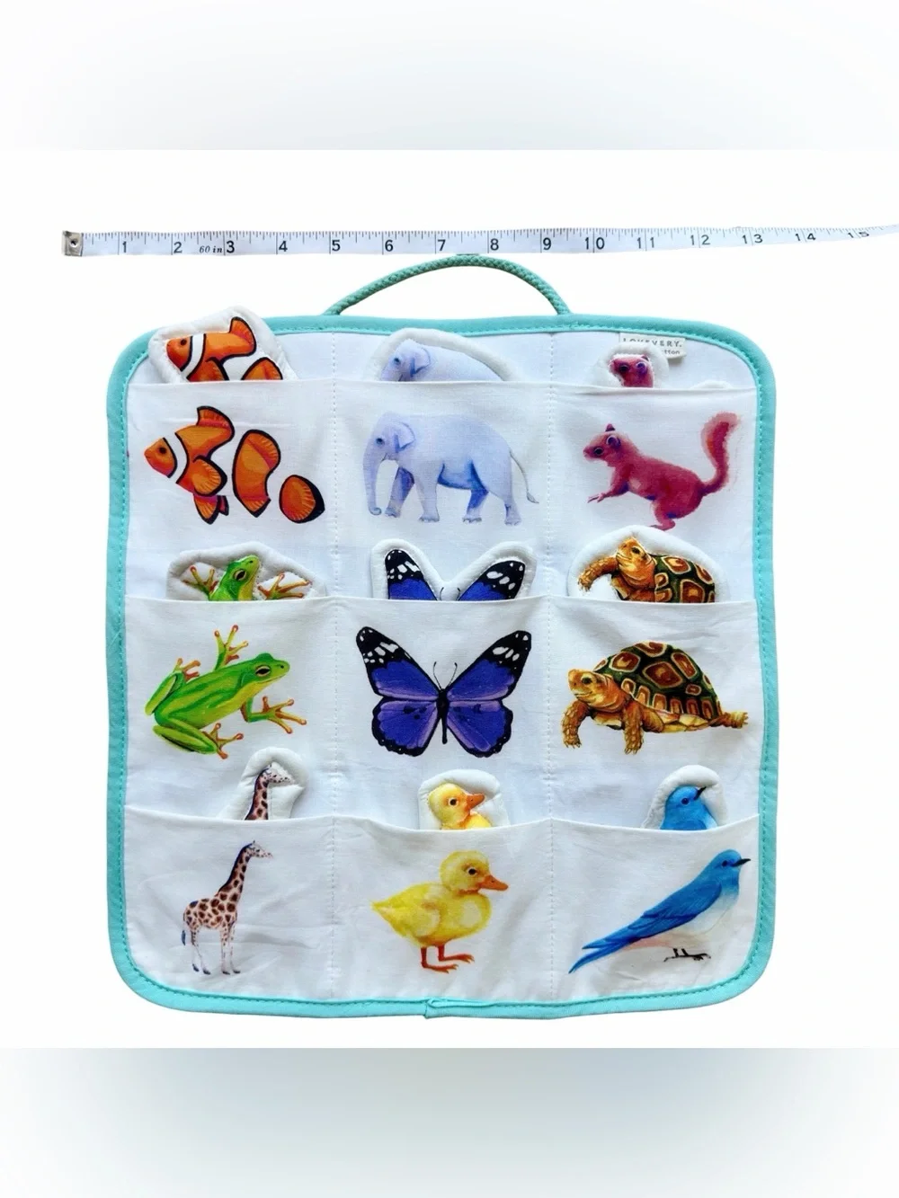 Lovevery Realist Play Kit 19-21Mo‎ Quilted Critter Pockets Animals Complete set!